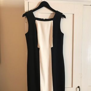 Saks Black Label Black and White Block Dress